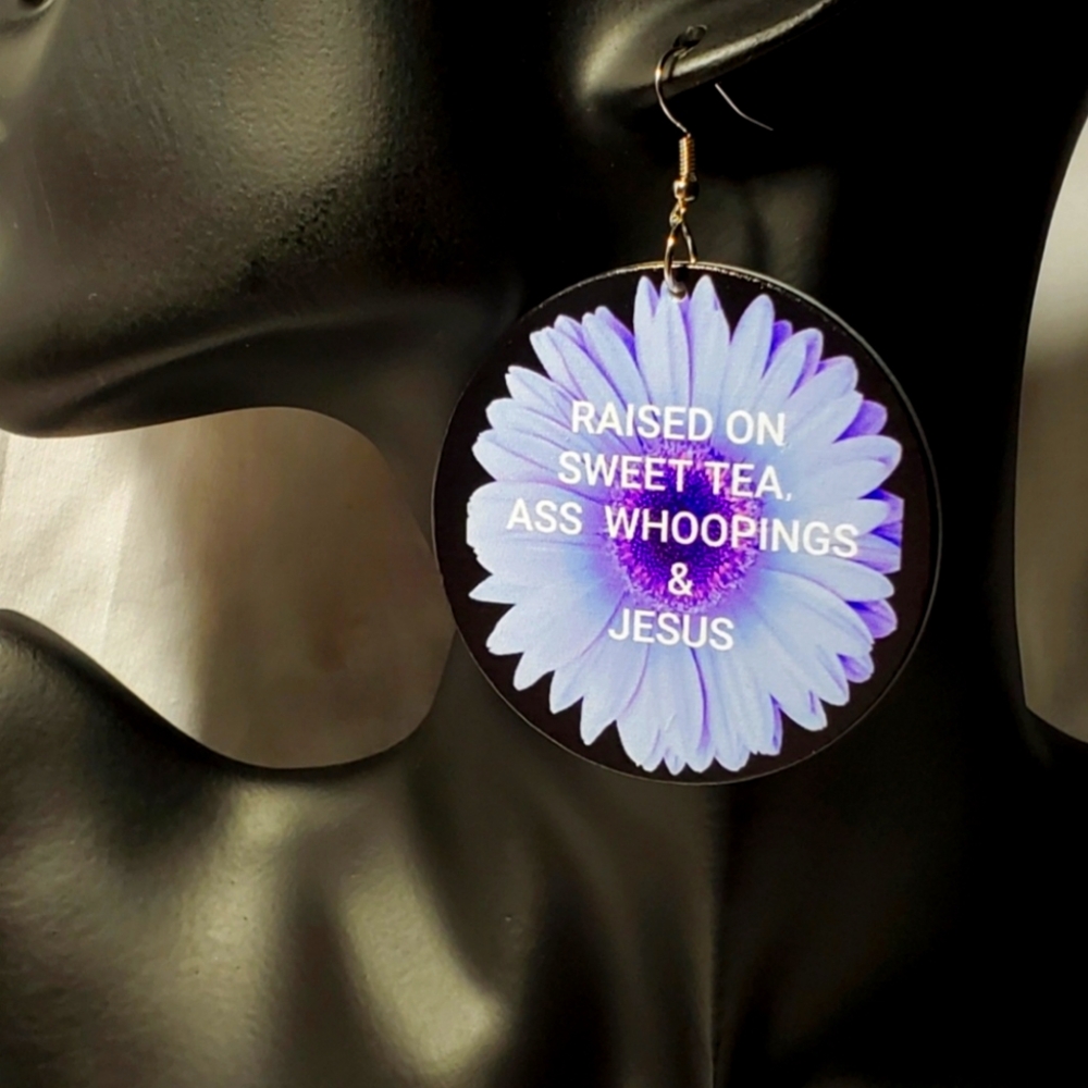 Humorous Wood Earrings